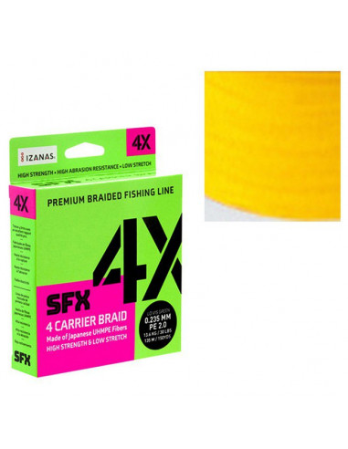 Trenzado Sufix X4 Amarillo Fluo 270M.