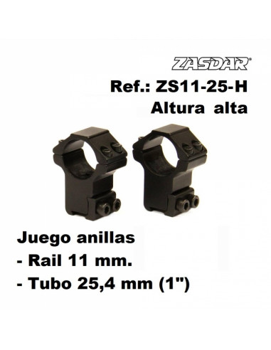 Monturas Zasdar Altura Alta Ø25 mm /...