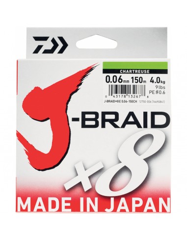 Trenzado Daiwa J-Braid X8 Chartreuse...
